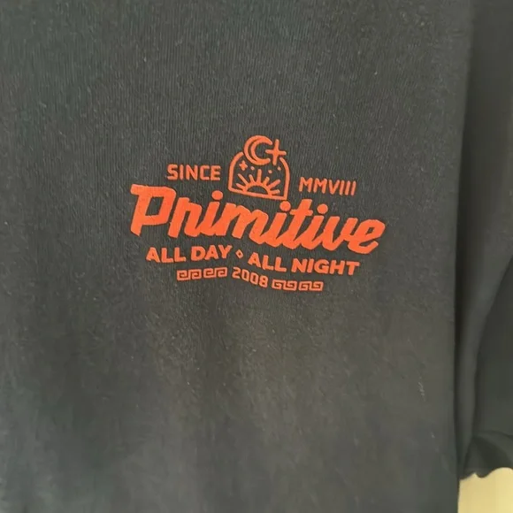 Men’s primitive tee shirt. Shirts in good condition. Has marks from closet - Picture 2 of 5
